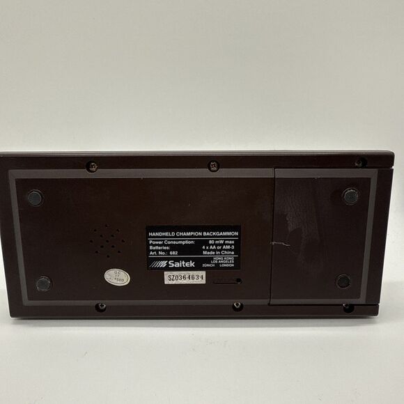 Saitek Handheld Champion Backgammon No Cover *parts Only* WATER DAMAGE - Picture 5 of 7